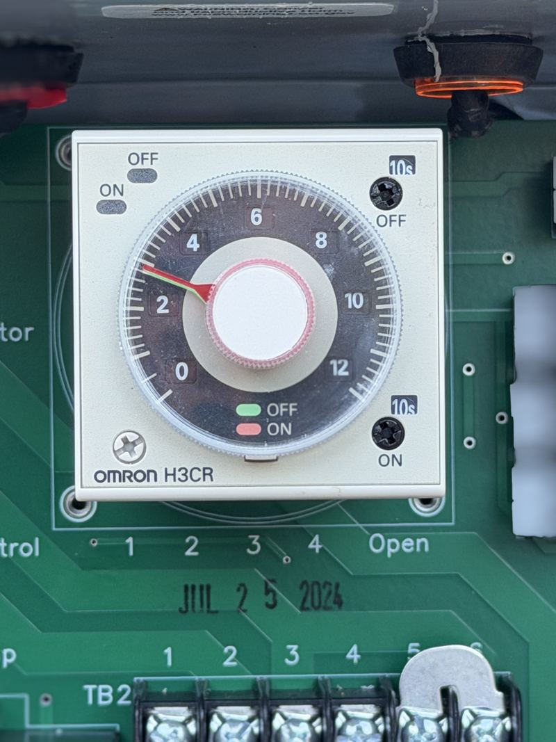 Timer inside an aerobic control panel