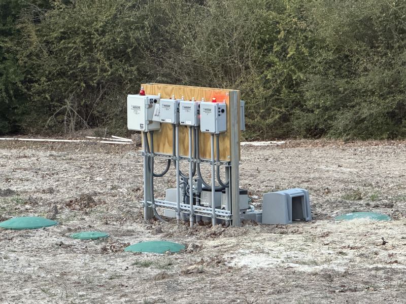 A bank of treatment control panels on a multi-unit installation