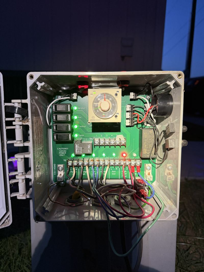 Control panel open for diagnostics — where a real fault gets traced